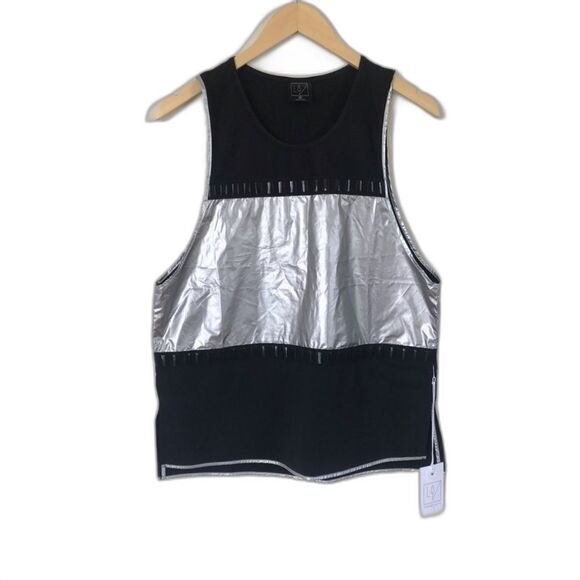 Lime & Vine Rachel Top Black And Silver Size M - Picture 1 of 5